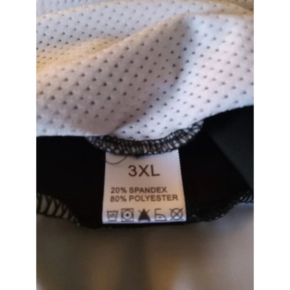 Cycling Padded Bib Shorts 3XL Regular Black/White/Green Colorblock Mesh